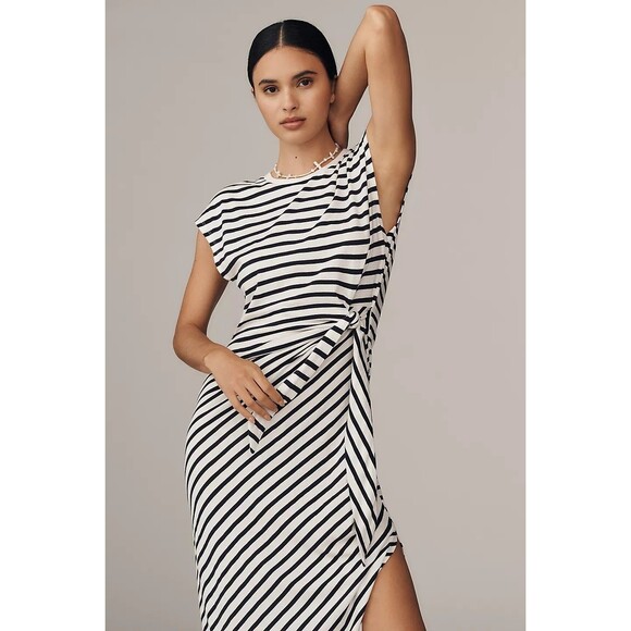 By Anthropologie Daily Practice Tiebreaker Muscle-Sleeve Midi Dress 3X PS 281324 - Picture 7 of 12